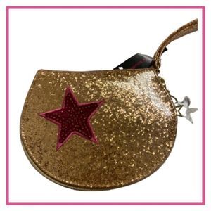 No Boundaries Gold With A Pink Star Clutch